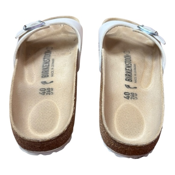 Birkenstock Madrid Birko-Flor - White Buckle Unisex L9 M7 - Picture 3 of 13